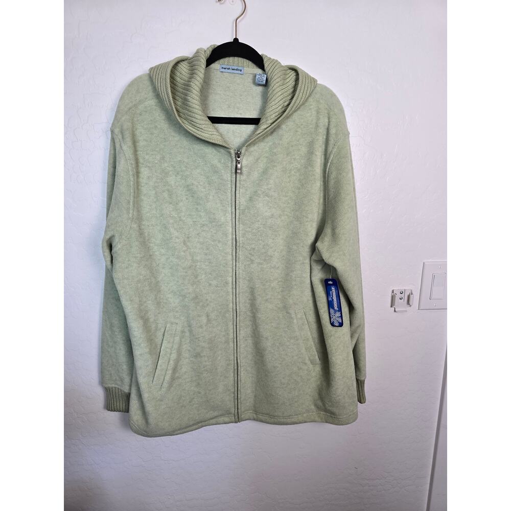 New Marsh Landing Fleece Hoodie size XL green